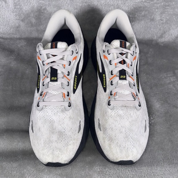 Brooks Adrenaline GTS 23 Men's 10.5 shoes white/orange athletic Running Sneakers - Picture 2 of 11